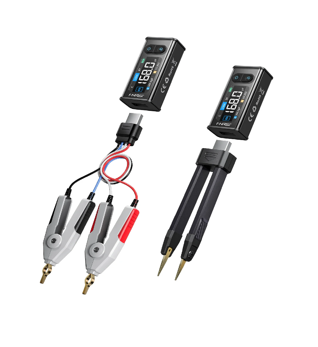 FNIRSI LCR-ST2 100K LCR ESR Meter 2-in-1 Digital Tweezers