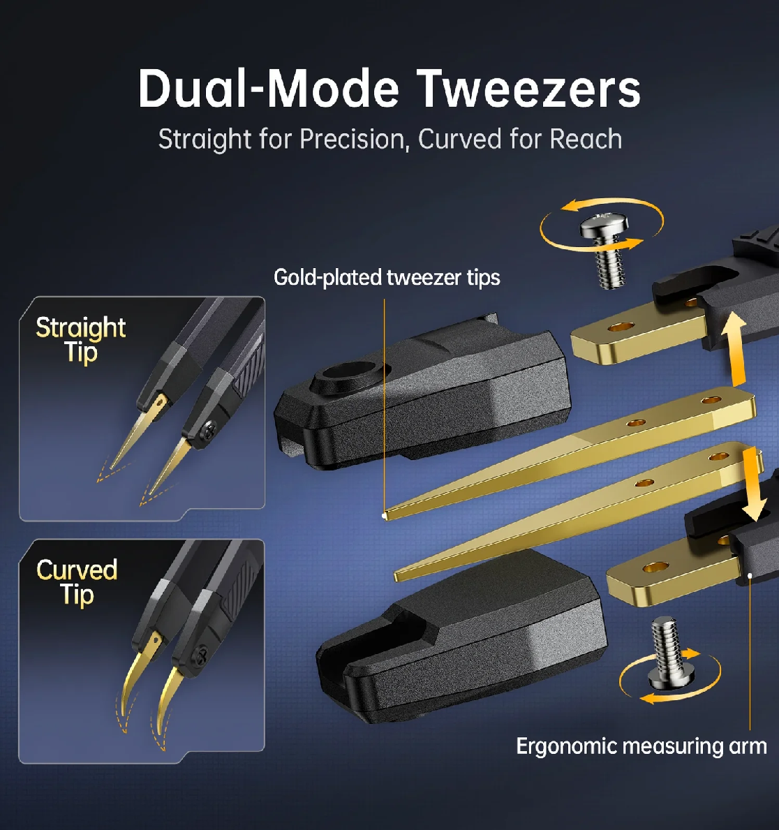 FNIRSI LCR-ST2 100K LCR ESR Meter 2-in-1 Digital Tweezers